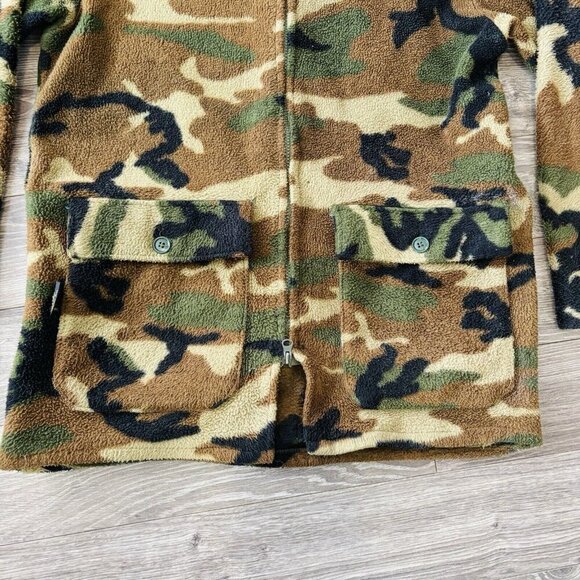 Vtg Thermo-King Camo Hunting Jacket Pants Set Mens M Malden Fleece Game Pouch - Picture 4 of 16